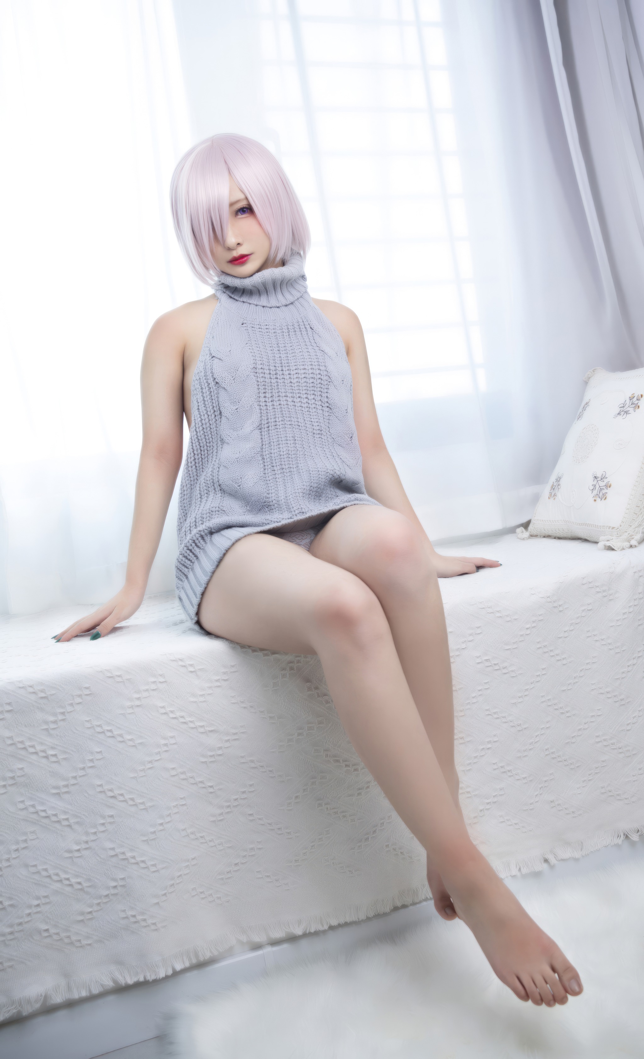 洛璃 LoLiSAMA - NO.100 玛修露背毛衣 [23P]-XikXak